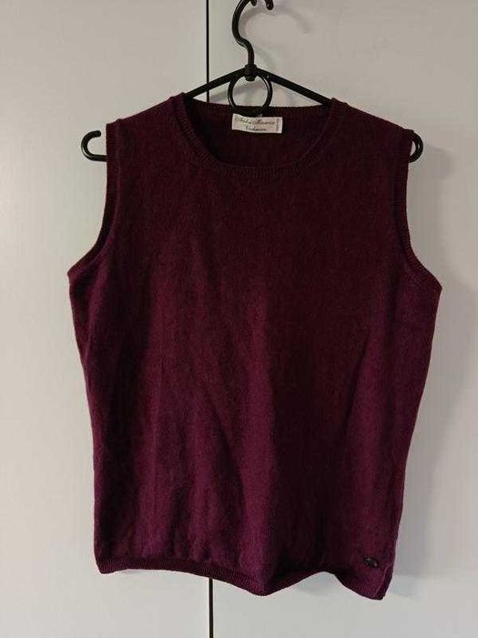 Andre maurice ягідно-бордова жилетка топ кашемір розмір М