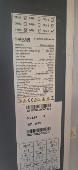 SOFAR 5,5KTX-L G2  falownik