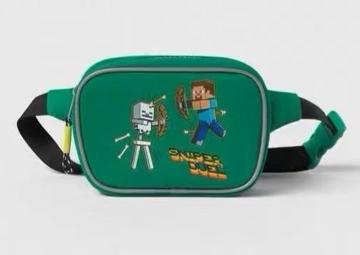 Бананка дитяча Minecraft зелена, поясна сумка для хлопчика