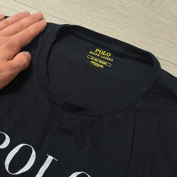 Бавовняна Чорна футболка Ральф Лаурен Polo Ralph Lauren, розмір факт L