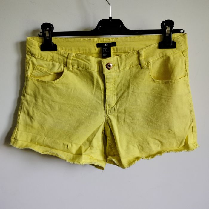 Żółte szorty 38 H&M