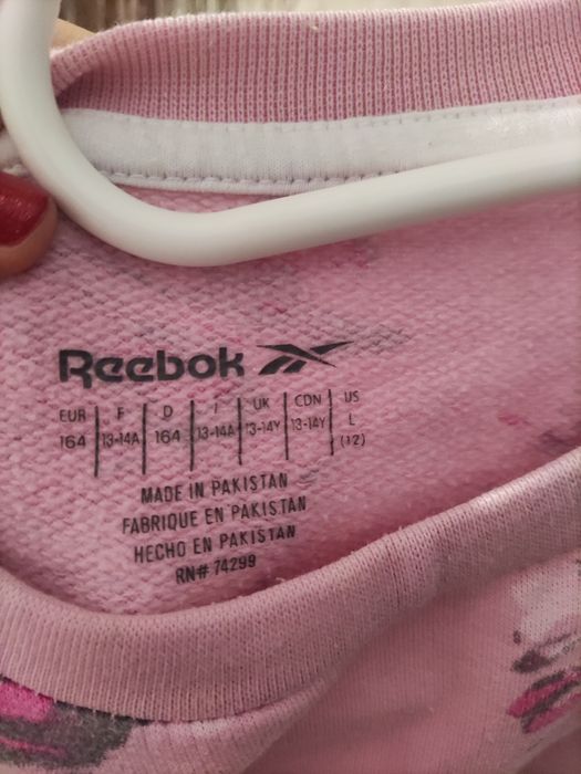 Bluza Reebok różowa 164