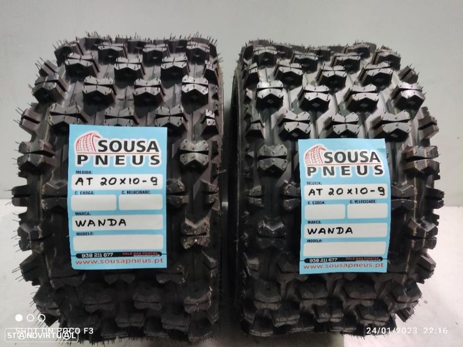 2 pneus moto 4 novos 20-10r9 wanda - oferta dos portes 170 EUROS