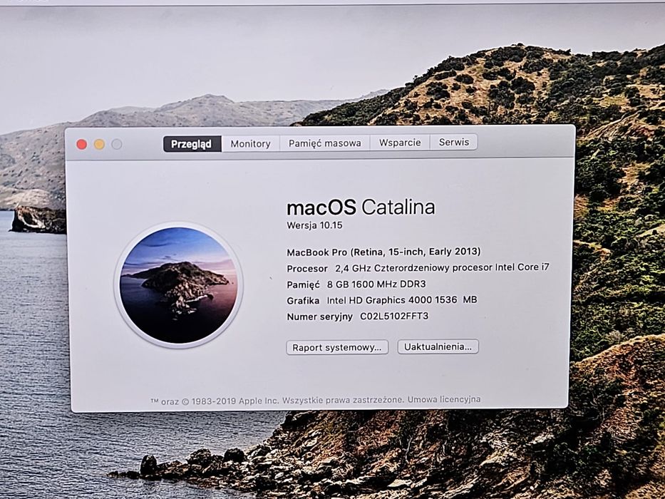 Laptop MacBook Pro Retina 15 8/128GB 2013