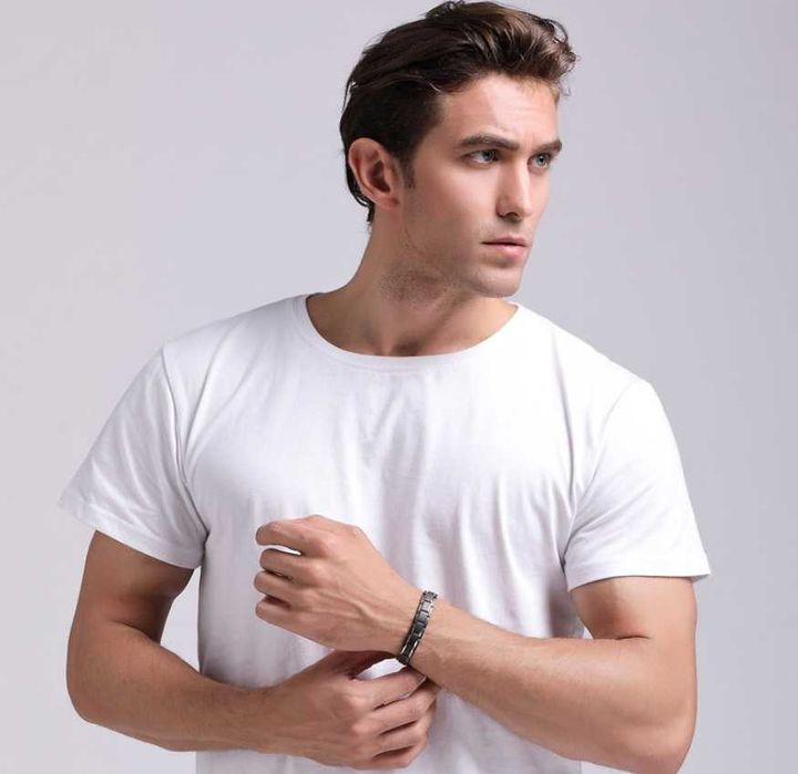 Czarna Bransoleta ze złotą Wstawką Stal Chirurgiczna