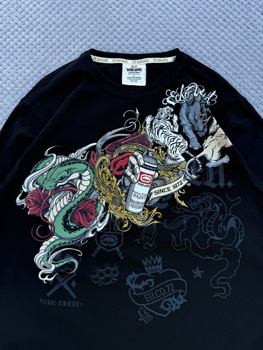 Ecko Unltd Big Logo Shirt Size:L футболка Y2K