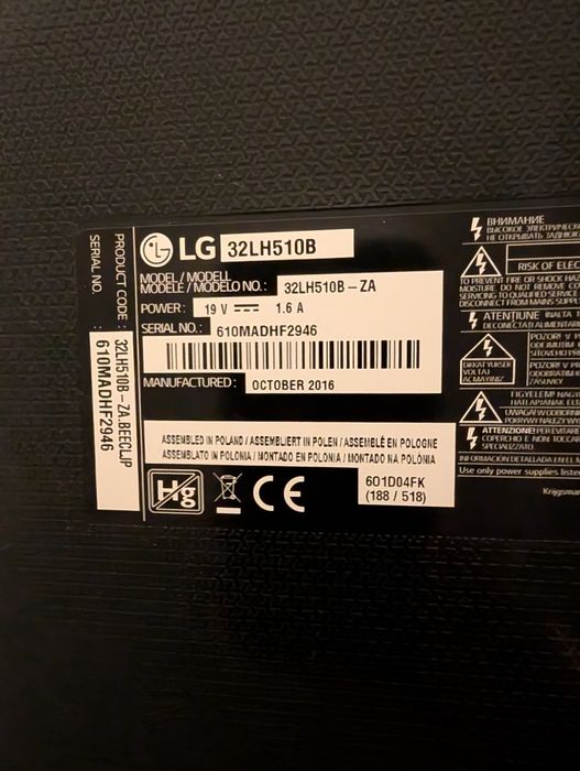 Telewizor LG 32 cale 32LH510B-ZA LED