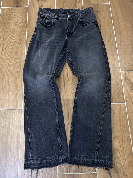 Zara flared jeans zip