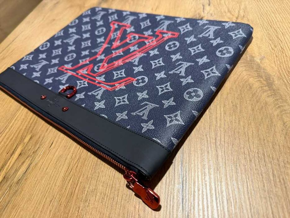 Etui laptop 13" cal monogram granat koral streetwear 35x26 cm