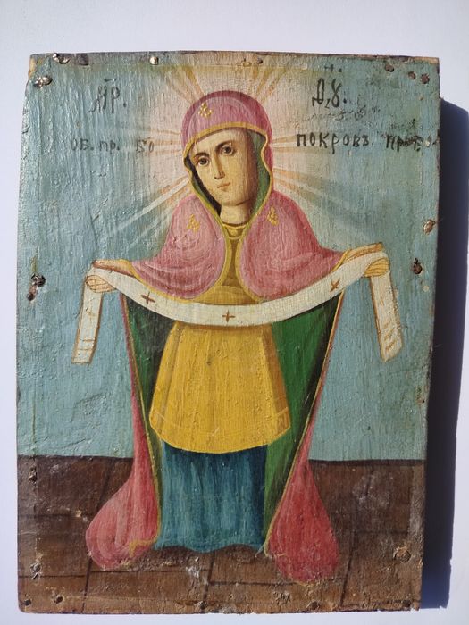 Matka Boska Pokrowska Pokrow stara prawosławna ikona