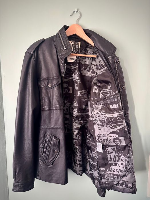 Casaco Hurley pele vintage - L
