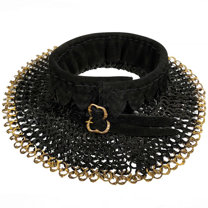 Kolczuga Kolczasta Gorget Czarny Rycerz