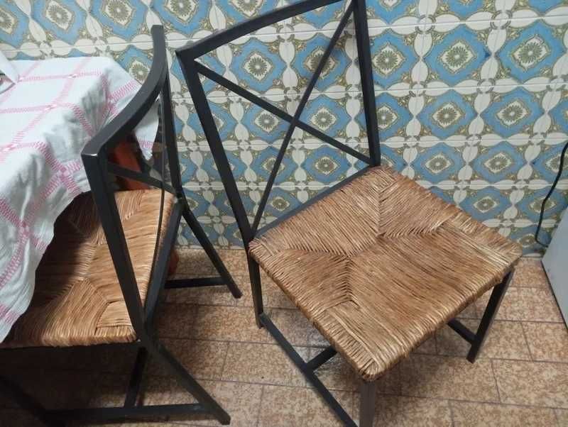 2 cadeiras de Ferro e Palha - Excelente qualidade*