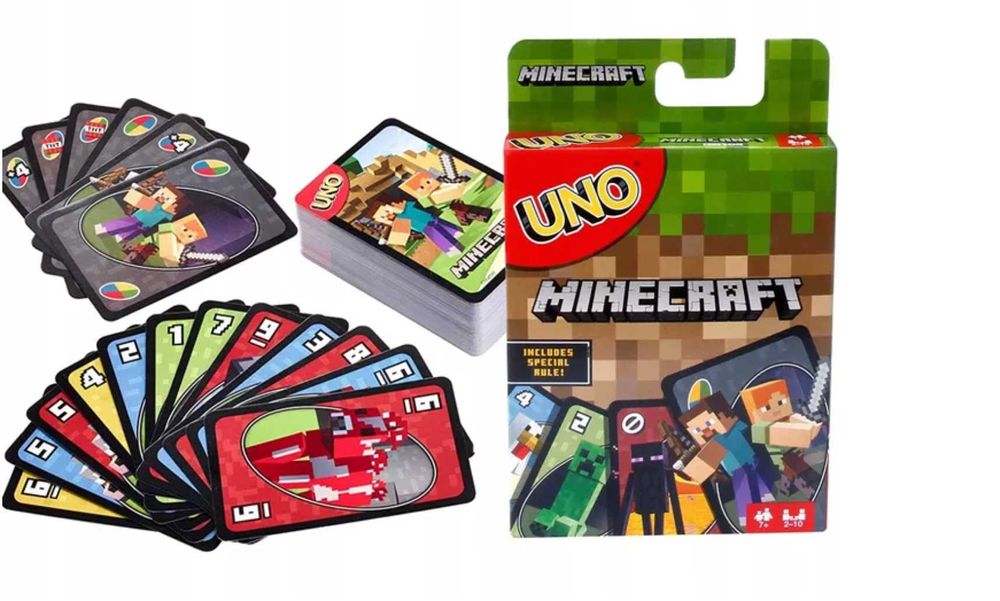 Karty do Gry Uno Minecraft Gra planszowa karciana rodzinna