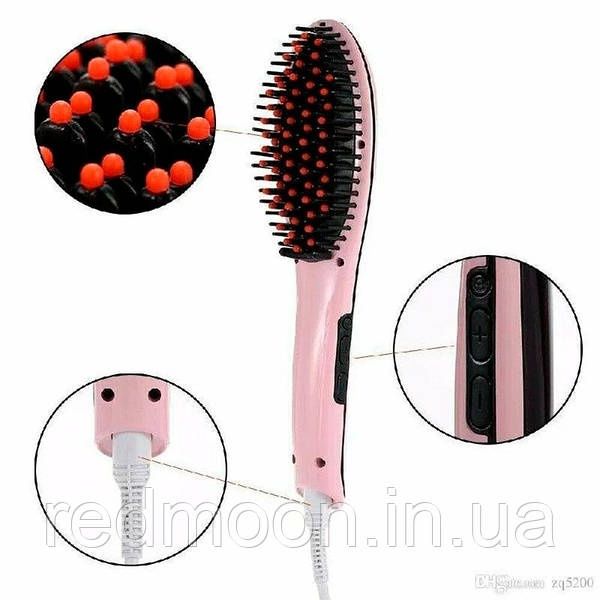Електричний гребінець випрямляч, Fast Hair Straightener HQT-906, Рожев