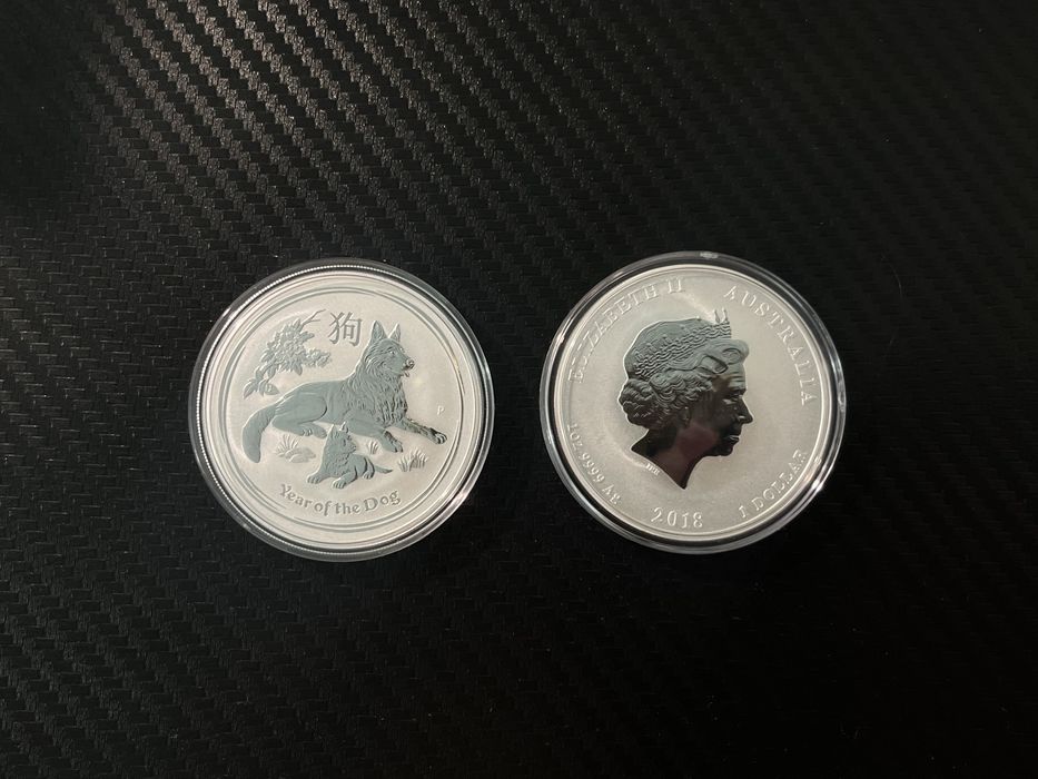 Срібна монета, інвестиційна AUSTRALIA year of the Dog 2018