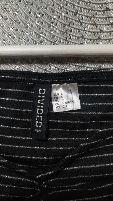 Кофта лонгслив с открытыми плечами в полоску H&M