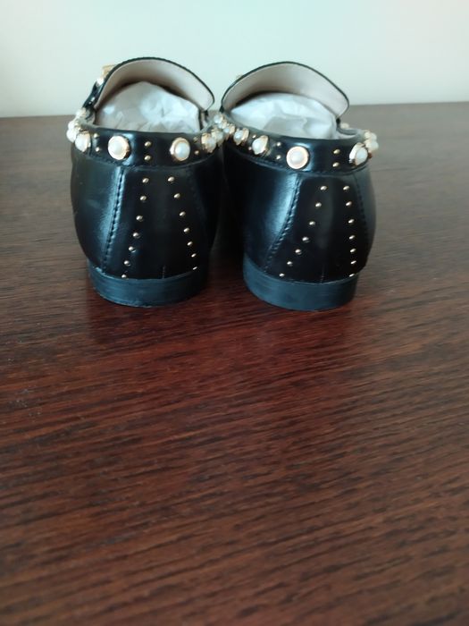 Zara czarrne mokasyny buty peły 36 nowe bez metki