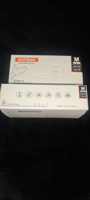 Luvas Nitrilo Tamanho M  Caixa de  100unid