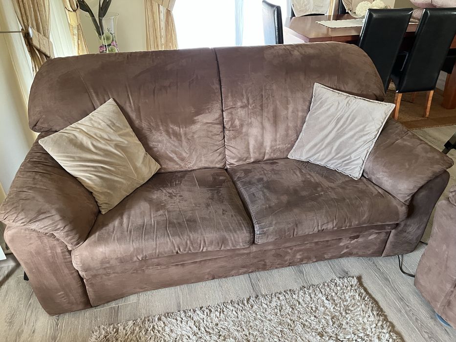 Sofás Castanhos (3+2)