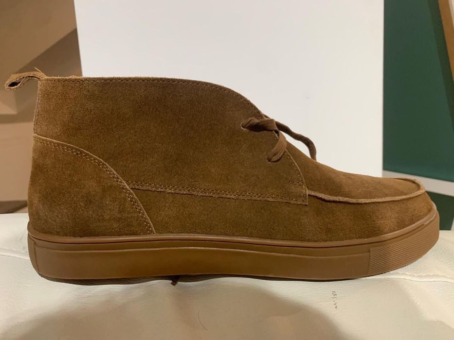 EXPRESS - brązowe zamszowe buty męskie - chukka, nowe, rozmiar 46