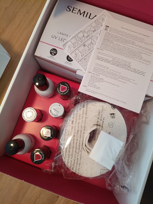 Zestaw semilac lampa plus lakiery i plyny