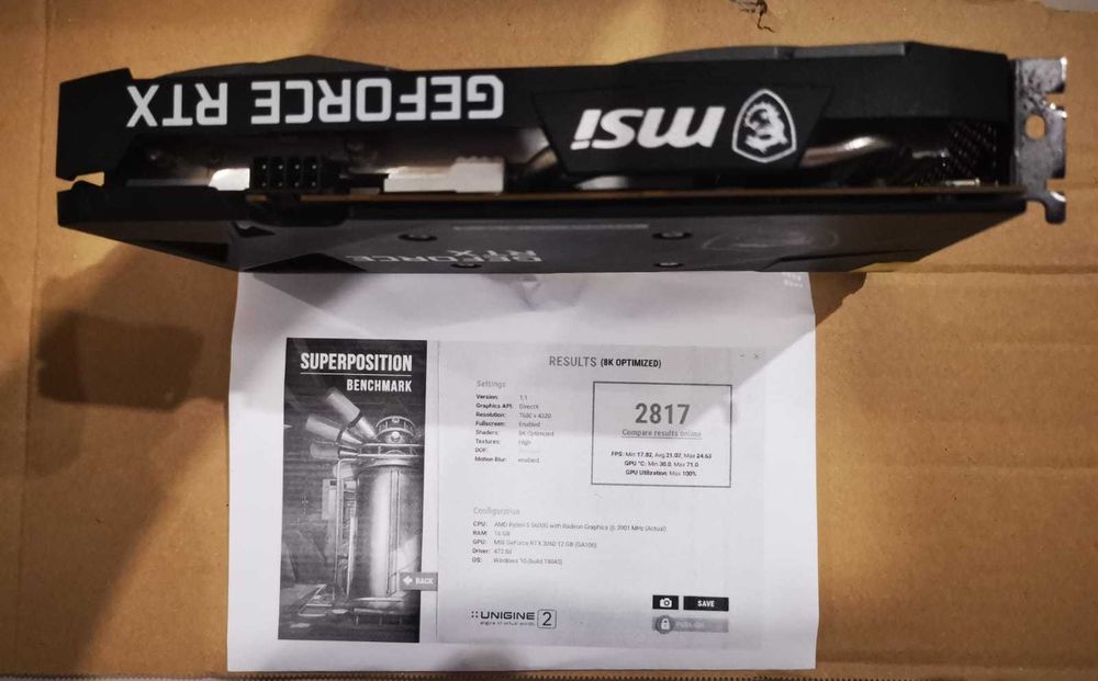 PROMOÇÃO - MSI Rtx 3060 Ventus 2 X 12G OC