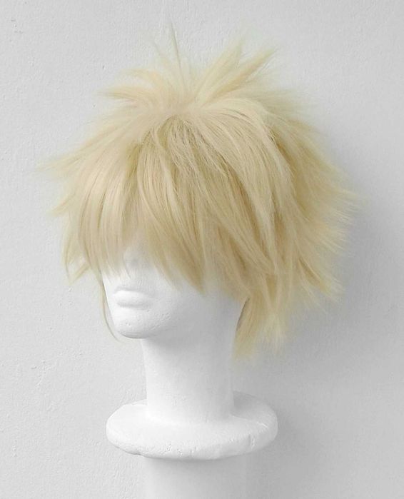 Blond krótka peruka cosplay wig Bakugo BnHA boku no hero academia