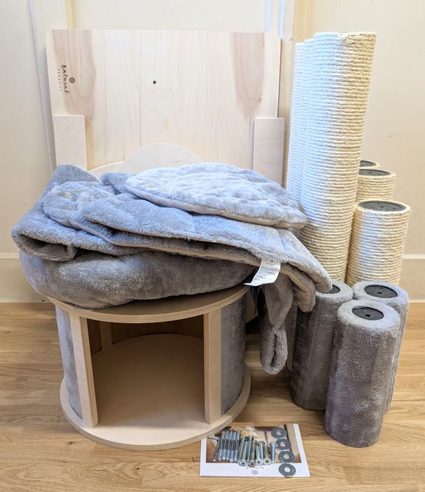 Natural Paradise Drapak dla Kota Petunia 140x68x193cm Szary OGORMNYzwr