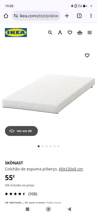 Berço + colchão IKEA