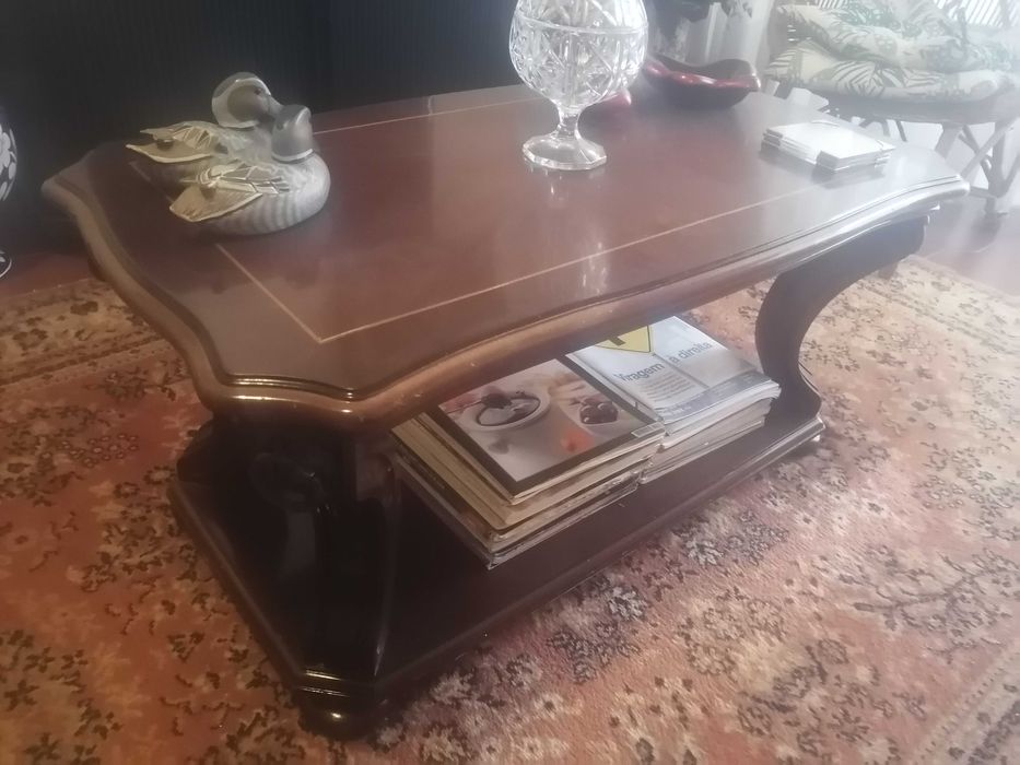 Mesa de centro vintage em madeira