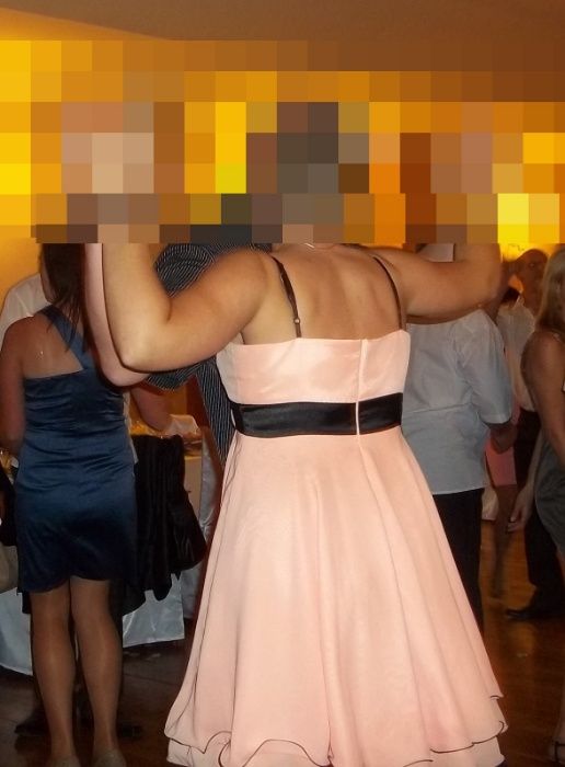 sukienki rozmiar L i XL jasny pomarańczowy, granatowy