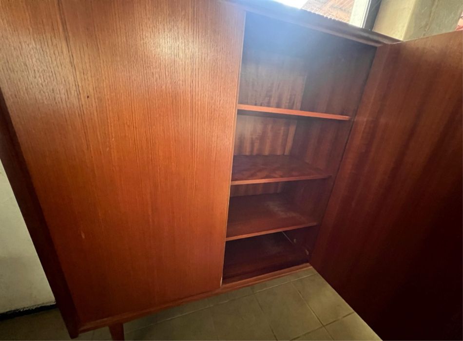 Bartels Werken highboard. Barek. Komoda. Drewno tekowe. Mid century