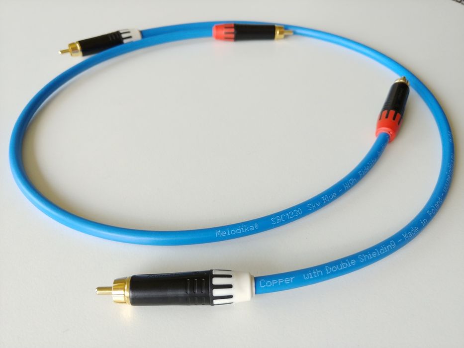 Melodika SBC1230 Sky Blue 2x RCA 0.5m Interkonekt