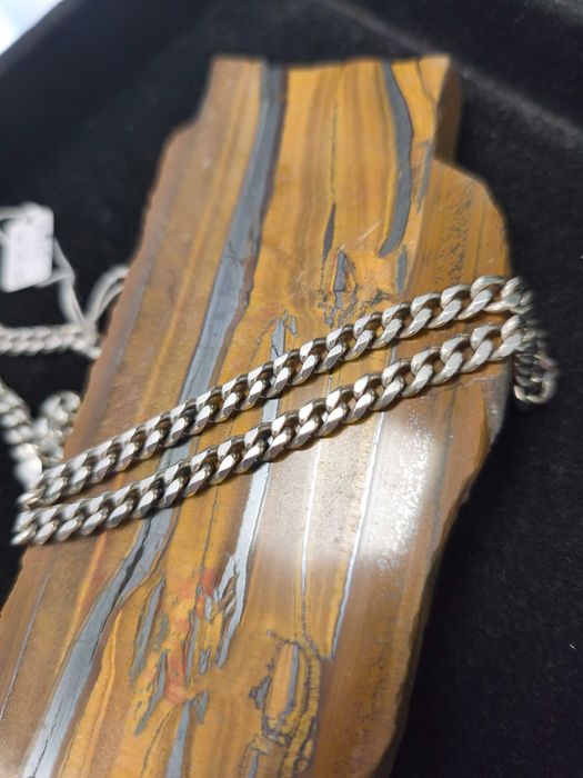 Elegancki srebrny łańcuszek SREBRO p.925 46 CM KUTY