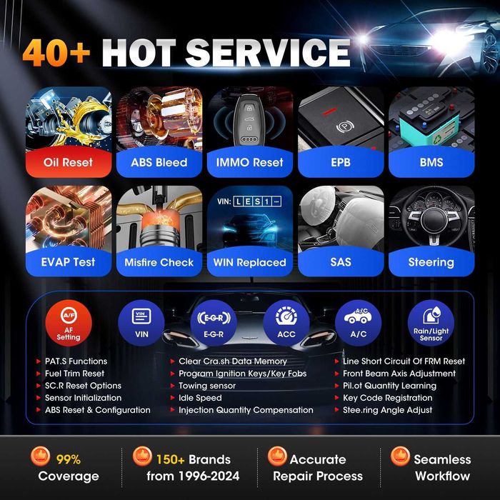 Autel MaxiCOM MK900BT Máq Diagnóstico OBD Profissional/Oficinas NOVO