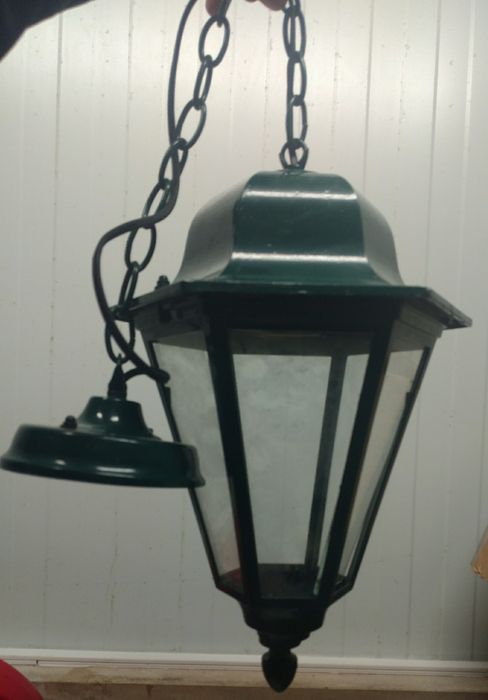 Candeeiro de latão verde