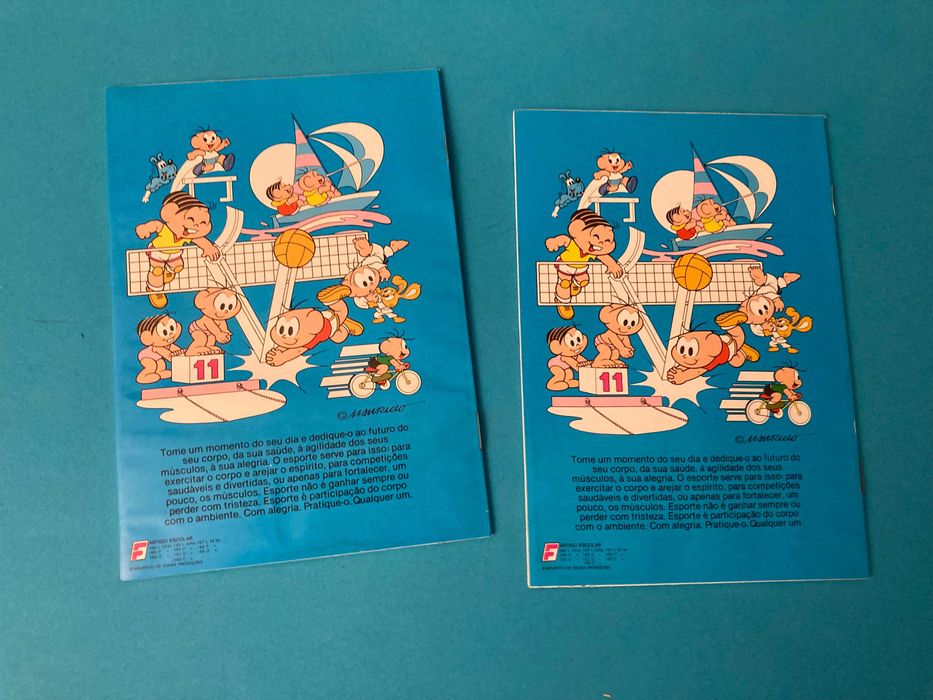 Colecção de 4 Cadernos Escolares da Turma da Mônica Anos 80 PF