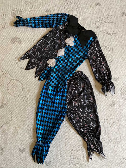 Костюм блазня, клоуна, джокера, арлекін 3-4 роки, 98-104 см