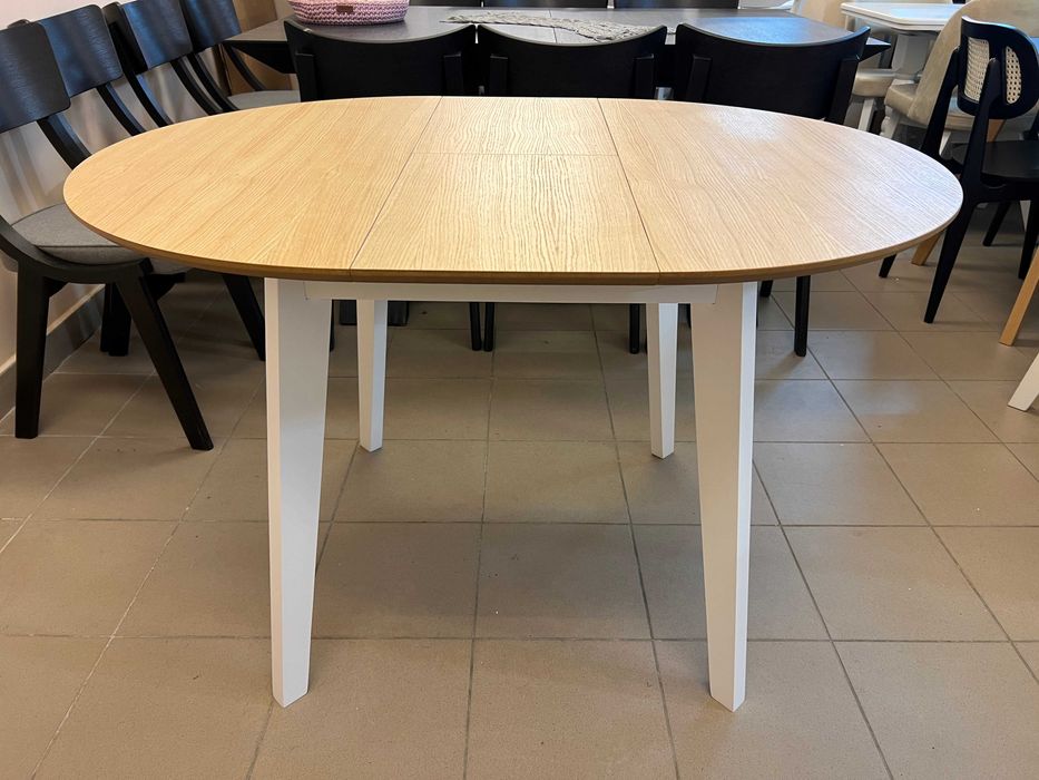 Стіл Марс Д90+30 кухонний круглий розкладний буковий на кухню бук