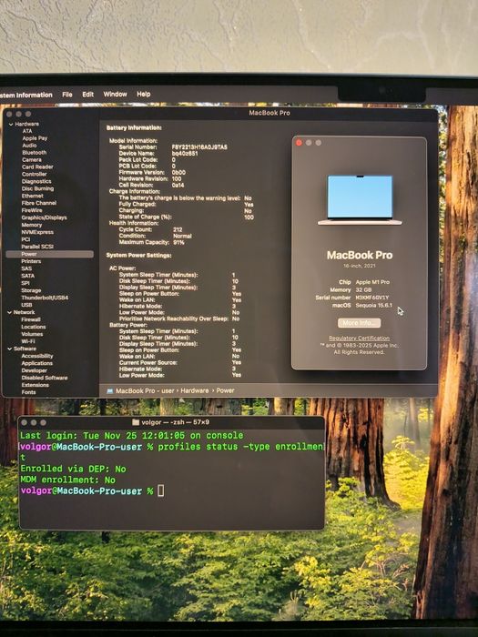 Macbook Pro, M1 Pro, 16", 32 RAM, 512 Gb SSD