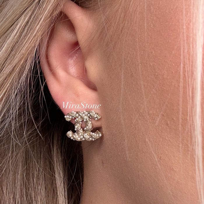 Сережки шанель в стилі Chanel