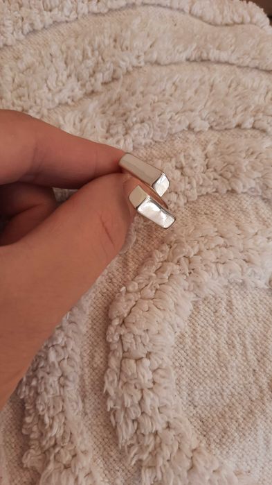 Кільце каблучка стильна геометрична масивна