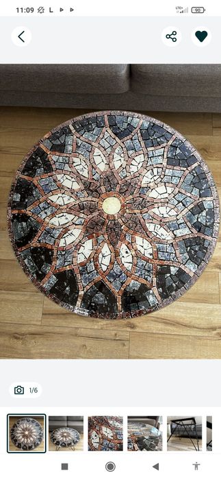 piękny szklany stolik kawowy