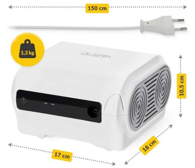 Inhalator NEBULIZATOR Przenośny kompresorowy PRO 4FIZJO Cichy !!!