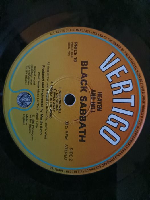 Płyta winylowa x2 Black Sabbath Heaven & Hell 1st UK LP Mob Rules Dio