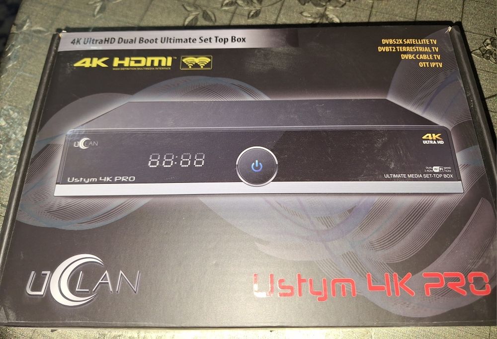 Tuner satelitarny USTYM 4K Pro  TWIN ( 2x DVB-S/S2 )