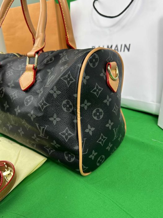 Torebka Torba Louis Vuitton ciemno brazowa listonoszka speedy Premium