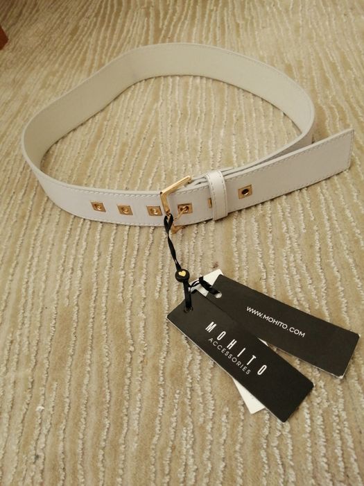 Nowy pasek damski Mohito złota klamra