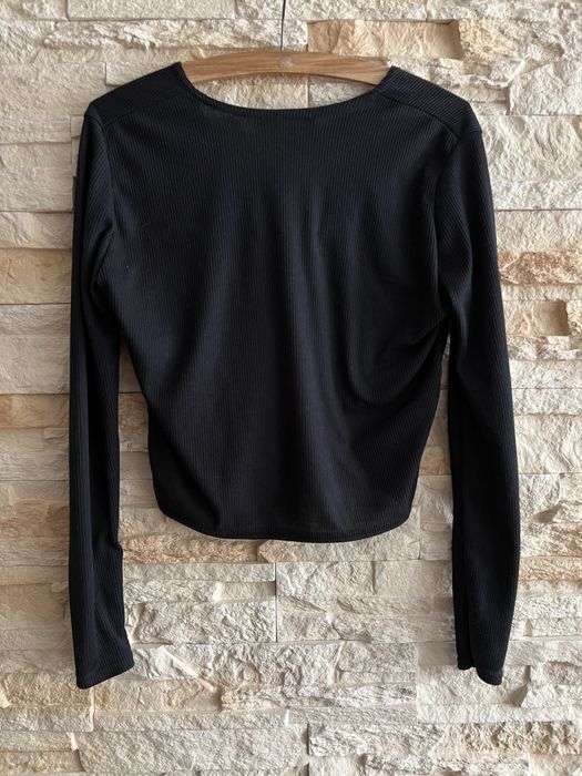 Sweter z wiązaniem z przodu prążkowany kardigan M PrettyLittleThing